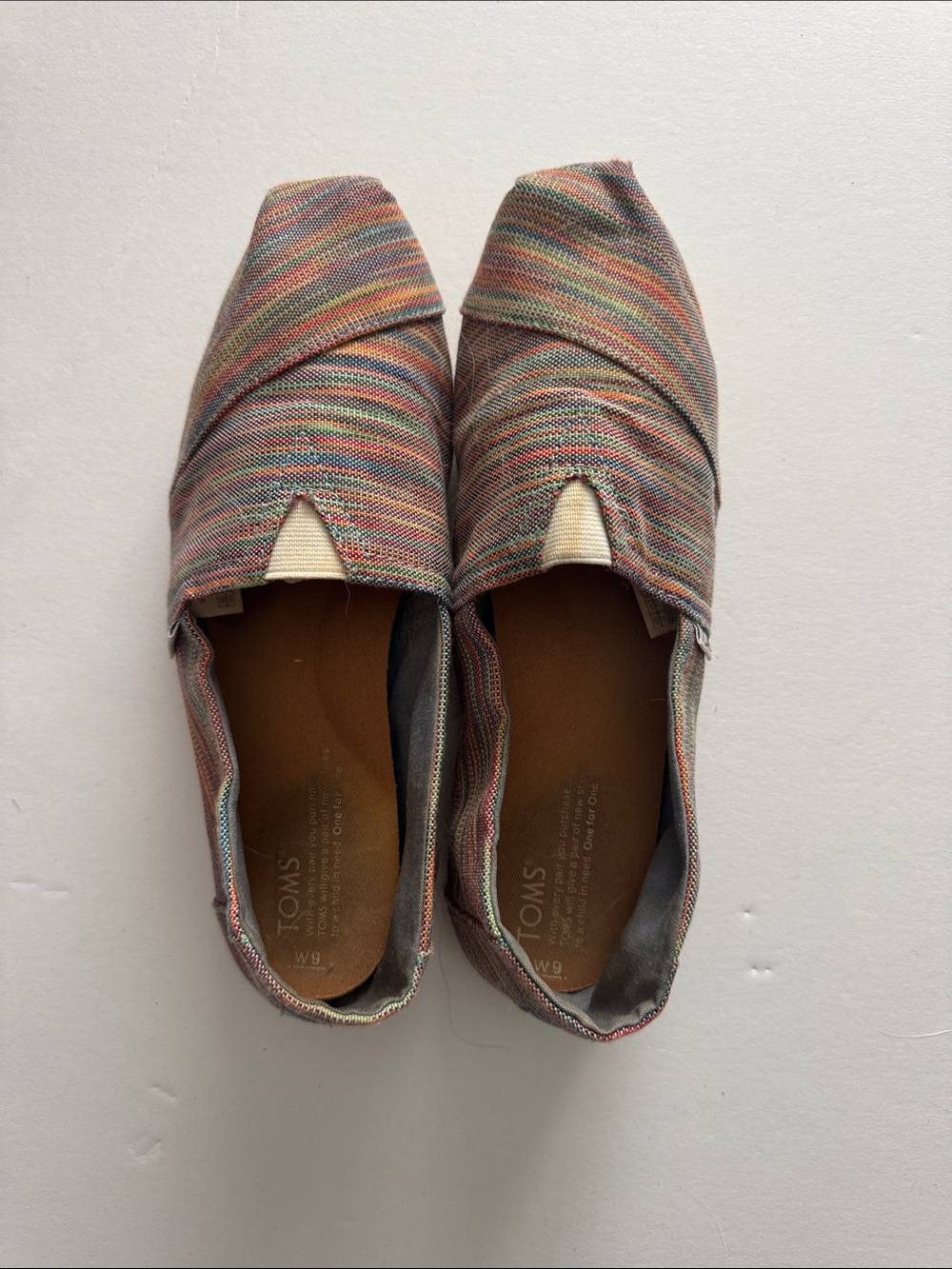 TOMS Women's Multicolored Woven Canvas Slip-Ons